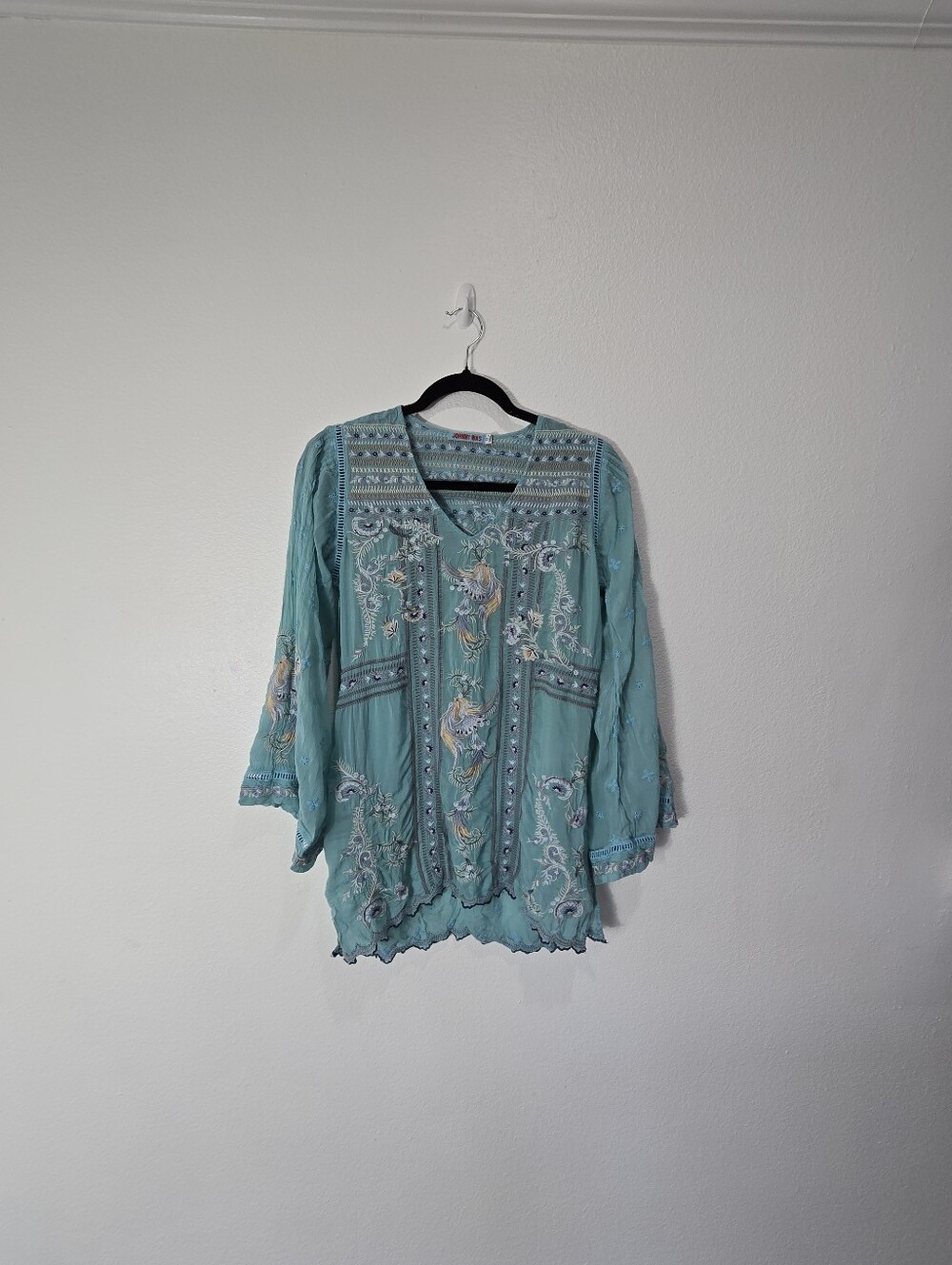 Johnny Was Halcyon Phoenix Tunic Embroidered. Boho
